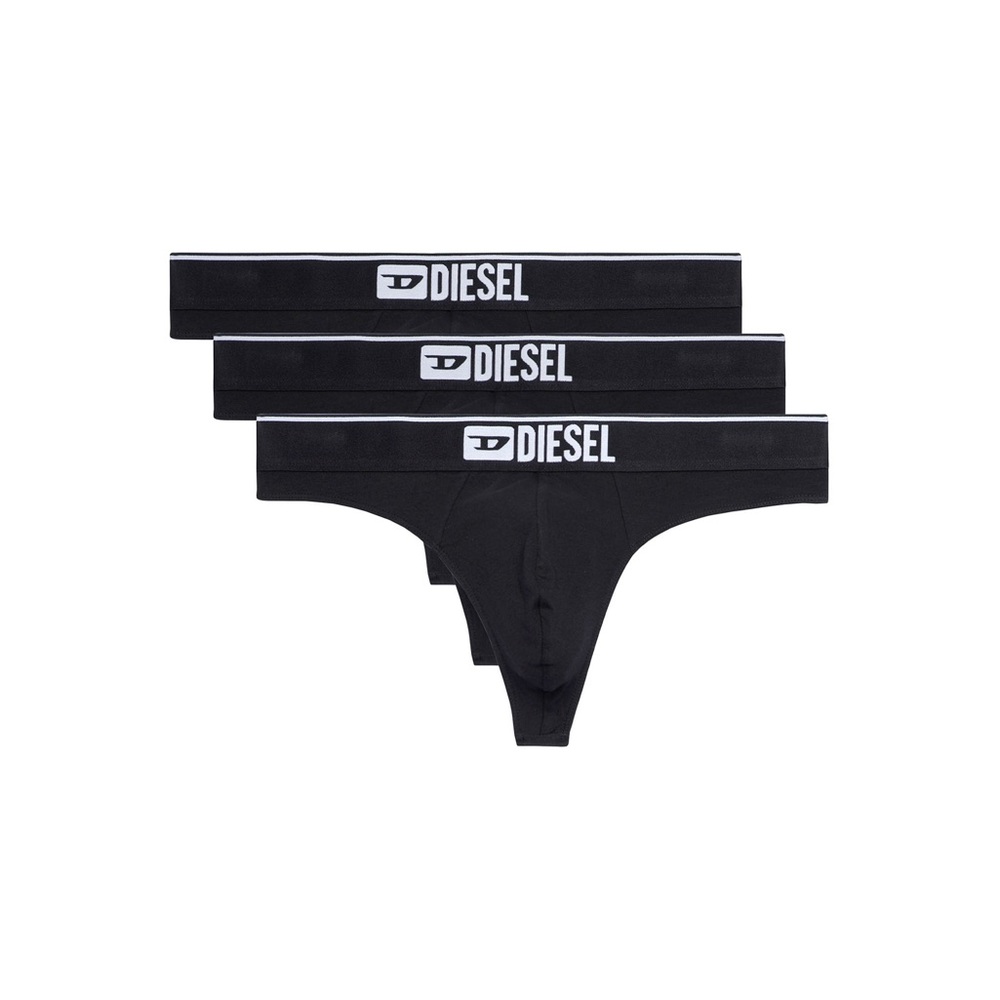 Diesel Men's Black Thong Underwear 3-Pack
